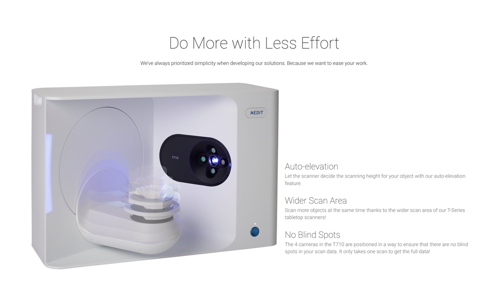 Scanner digital Laboratorio T710 Medit Biotech Chile